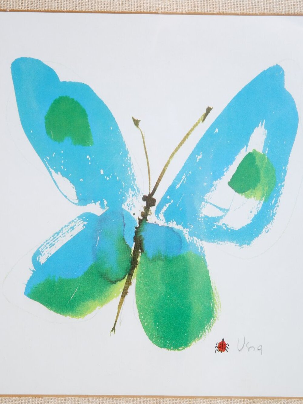 Original Hand Signed 1960s Vera Neumann Butterfly Print - Picture 2 of 13